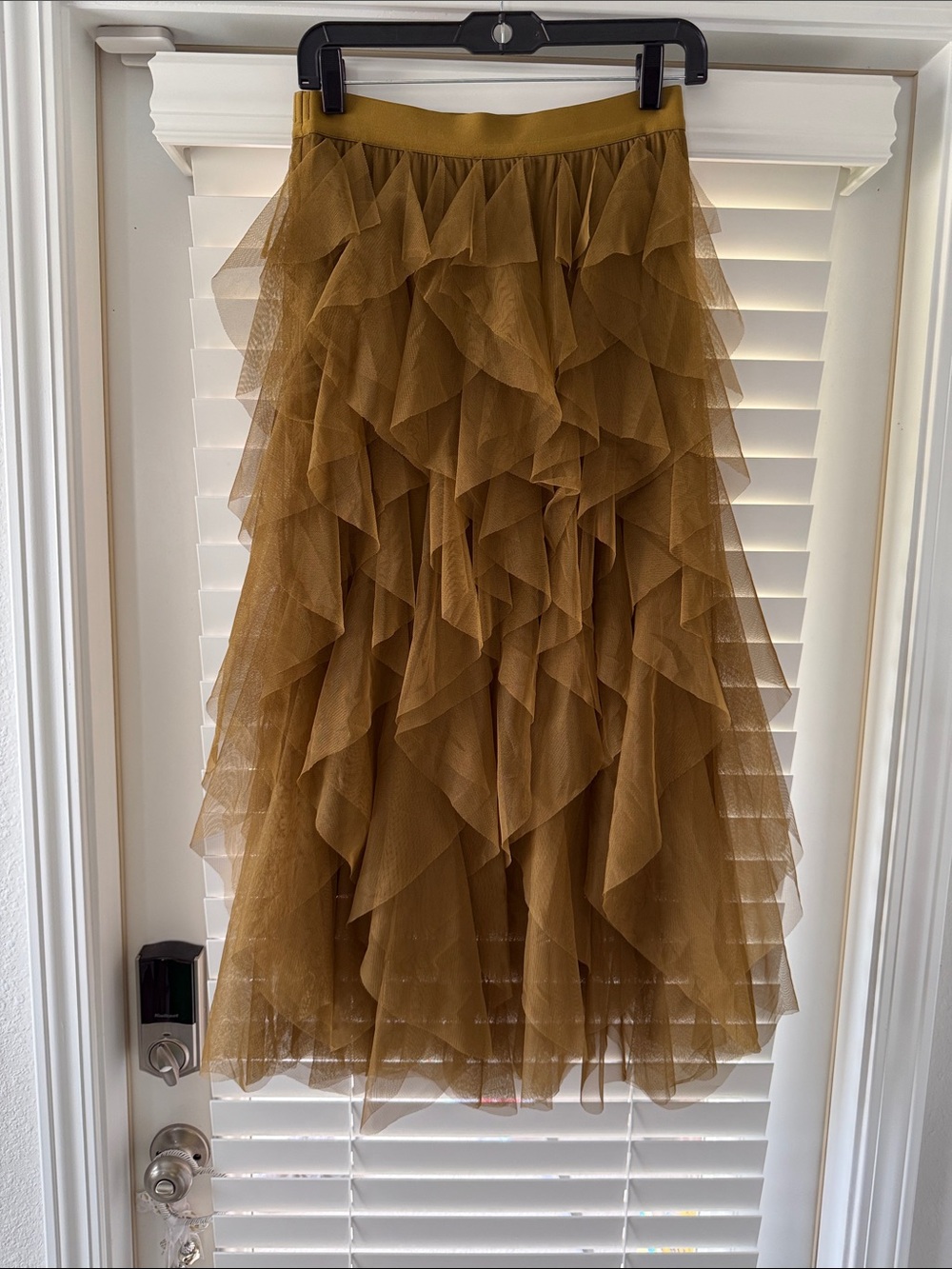 Chelsea & Violet Olive Ruffle Tulle Maxi Skirt - Picture 2 of 5